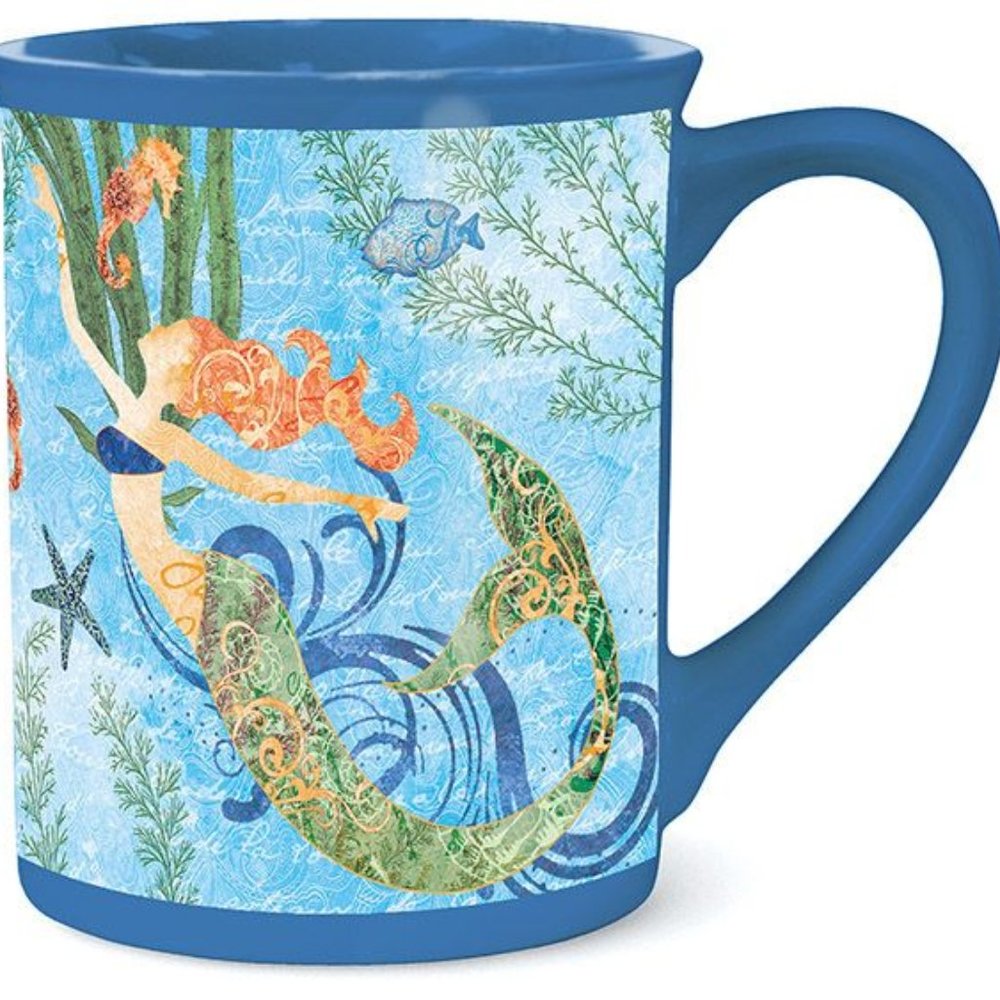 "  Mermaid  at  heart "  mug